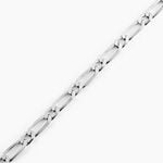 Bracelet Anilo Maille Alternee 1/1 Argent Blanc - Bracelets fantaisie Homme | Marc Orian