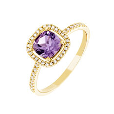 Bague Or Jaune Adrienne Amethyste Oxydes De Zirconium - Bagues Femme | Marc Orian