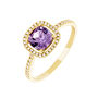 Bague Or Jaune Adrienne Amethyste Oxydes De Zirconium