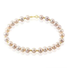 Bracelet Multicolore Or Jaune Perle De Culture - Bracelets chaînes Femme | Marc Orian
