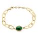 Bracelet Julyan Acier Doré Malachite - Bracelets chaînes Femme | Marc Orian