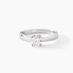 Bague Solitaire Vicoeuria Or Blanc Diamant Synth&eacute;tique - Parures de mariage Femme | Marc Orian