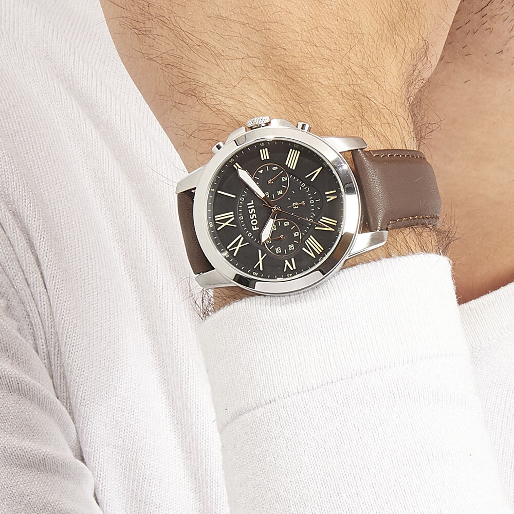 Montre Fossil Grant Noir - HIMHB1N9210 • Marc Orian | Bijouterie en ligne