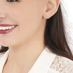 Boucles D'oreilles Puces Alvina Ruban Or Jaune Oxyde De Zirconium - Puces Femme | Marc Orian