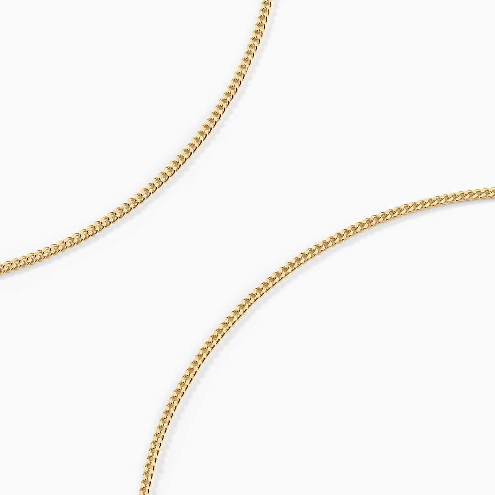 Cha&icirc;ne Ixia Maille Gourmette Diamantee Or Jaune - Chaines Famille | Marc Orian