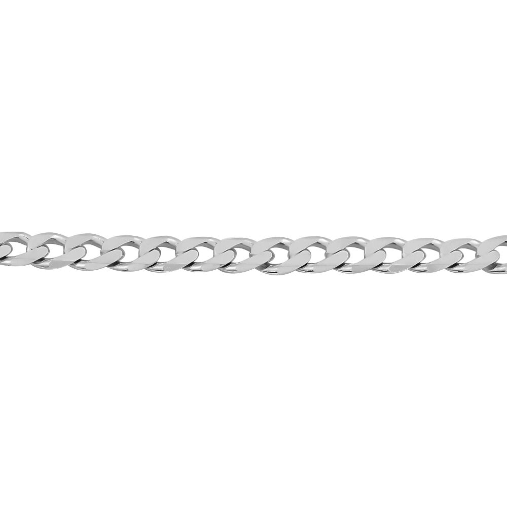 Bracelet Casper Maille Gourmette Argent Blanc - Bracelets mailles Homme | Marc Orian