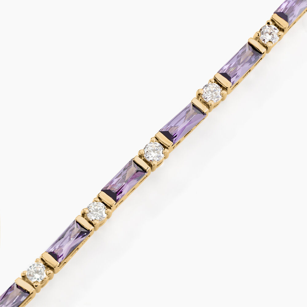 Bracelet Luteciaae Plaqu&eacute; Or Jaune Oxyde De Zirconium - Bracelets cha&icirc;nes Femme | Marc Orian