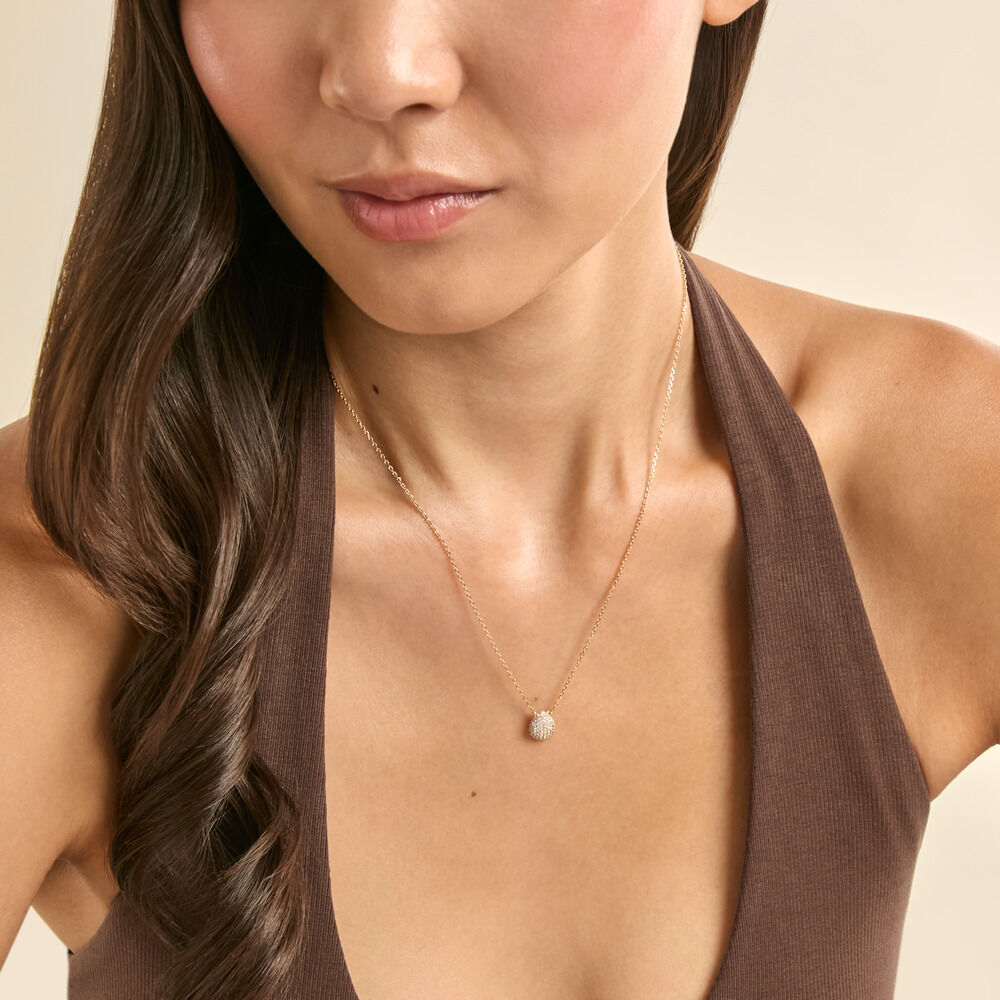 Collier Amelia Plaqu&eacute; Or Jaune Oxyde De Zirconium - Colliers avec pierres Femme | Marc Orian