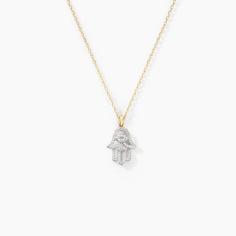 Collier Fahmida Or Jaune Diamant - Colliers avec pierres Femme | Marc Orian