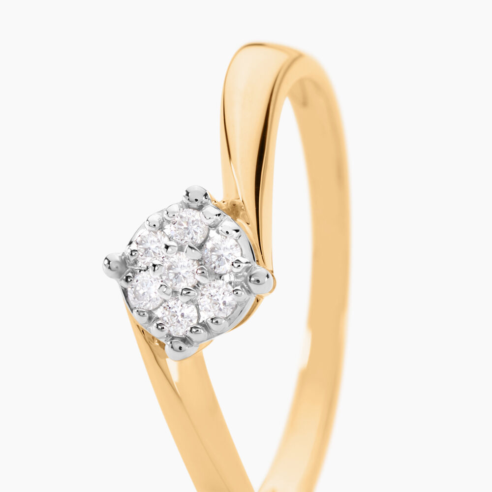 Bague Solitaire Lysia Or Jaune Diamant - Parures de mariage Femme | Marc Orian