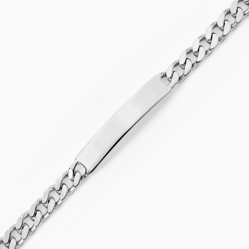 Bracelet Identit&eacute; Argent Blanc Casper - Gourmettes Homme | Marc Orian