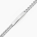 Bracelet Identit&eacute; Argent Blanc Casper - Gourmettes Homme | Marc Orian