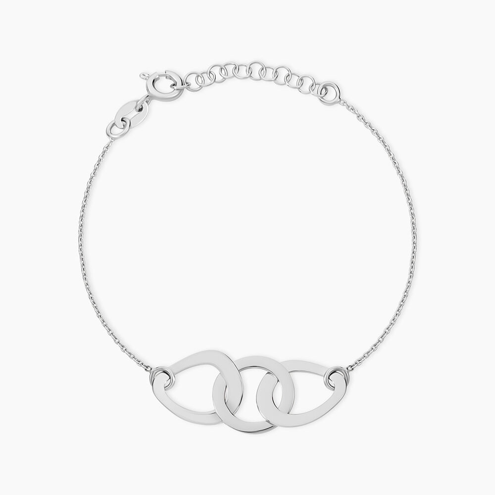 Bracelet Joy Argent Blanc - Bracelets Anneaux Entrelaces Femme | Marc Orian