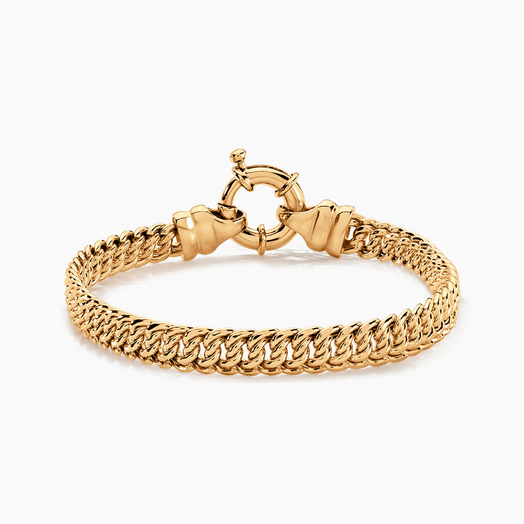 Bracelet Violette Plaqu&eacute; Or Jaune - Bracelets mailles Femme | Marc Orian