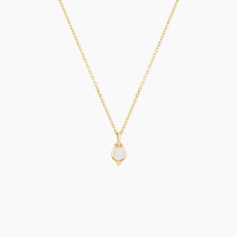 Collier Cadoc Or Jaune Nacre Oxyde De Zirconium - Colliers avec pierres Femme | Marc Orian