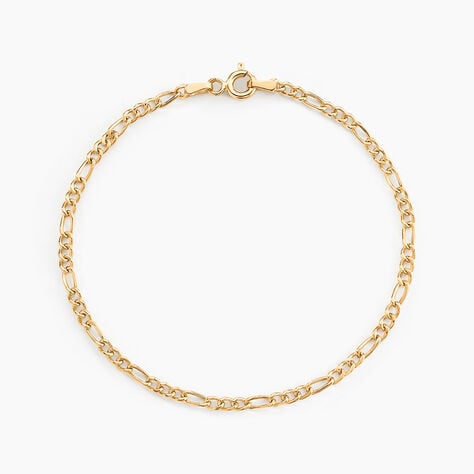 Bracelet Or Jaune Caméo Maille Alternée 1/3 -  Femme | Marc Orian