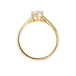 Bague Solitaire Plaqu&eacute; Or Jaune Eulia Oxyde De Zirconium - Bijoux fantaisie Femme | Marc Orian