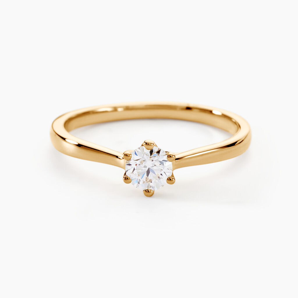 Bague Solitaire Athena Or Jaune Diamant - Solitaires Femme | Marc Orian
