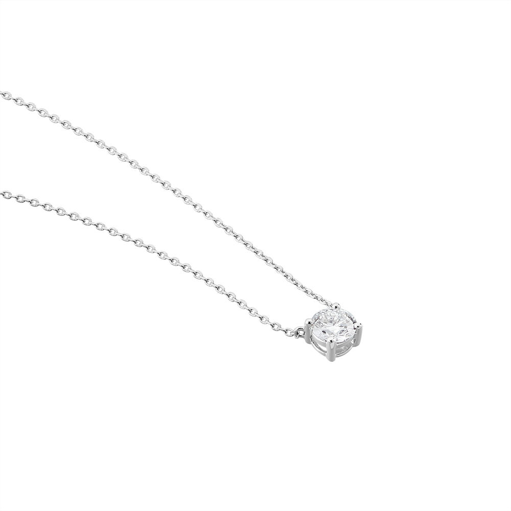 Collier Aphrodite Or Blanc Diamant Synthetique - Colliers avec pierres Femme | Marc Orian