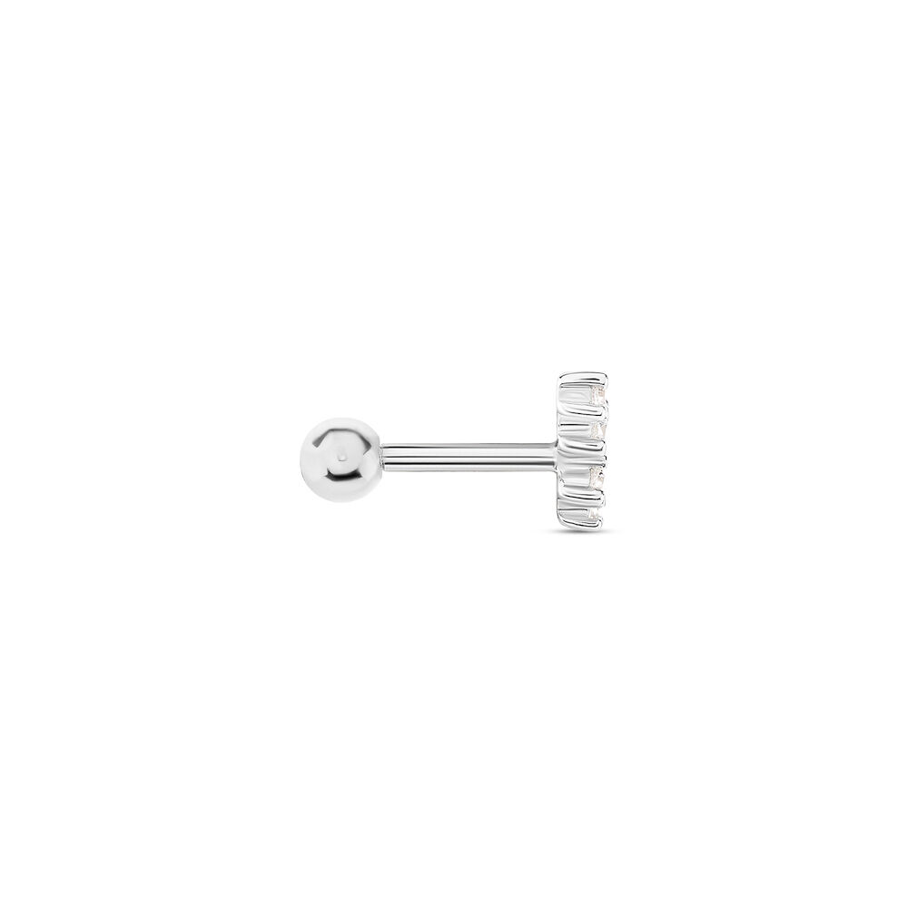 Piercing D'oreille Unitaire Roseau Argent Blanc Oxyde De Zirconium - Piercings d'oreilles Femme | Marc Orian