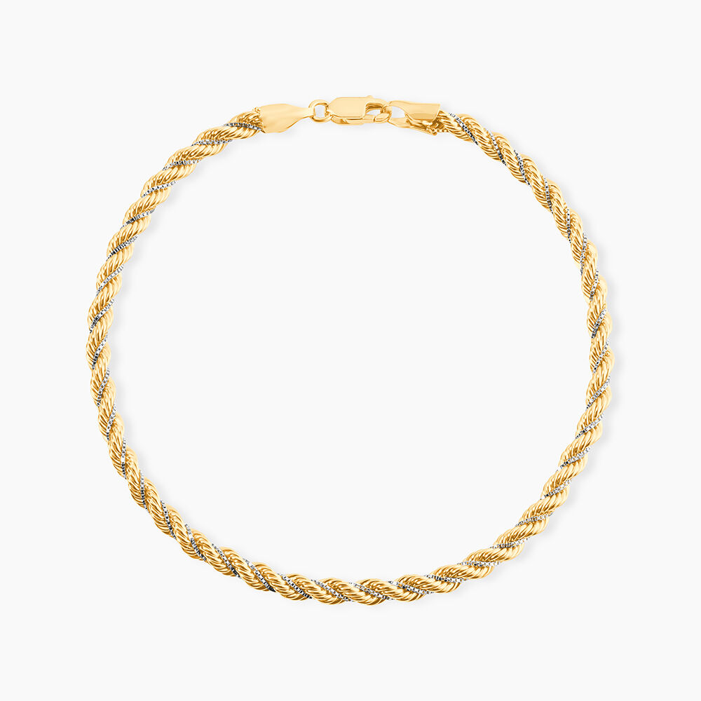 Bracelet Jerryenne Corde Et Venitienne Or Bicolore - Bracelets mailles Femme | Marc Orian