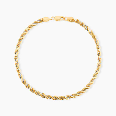 Bracelet Jerryenne Corde Et Venitienne Or Bicolore - Bracelets mailles Femme | Marc Orian