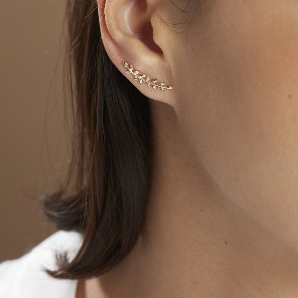 Bijoux D'oreilles Eloiza Or Jaune Oxyde De Zirconium - Boucles d'oreilles Ear cuffs Femme | Marc Orian