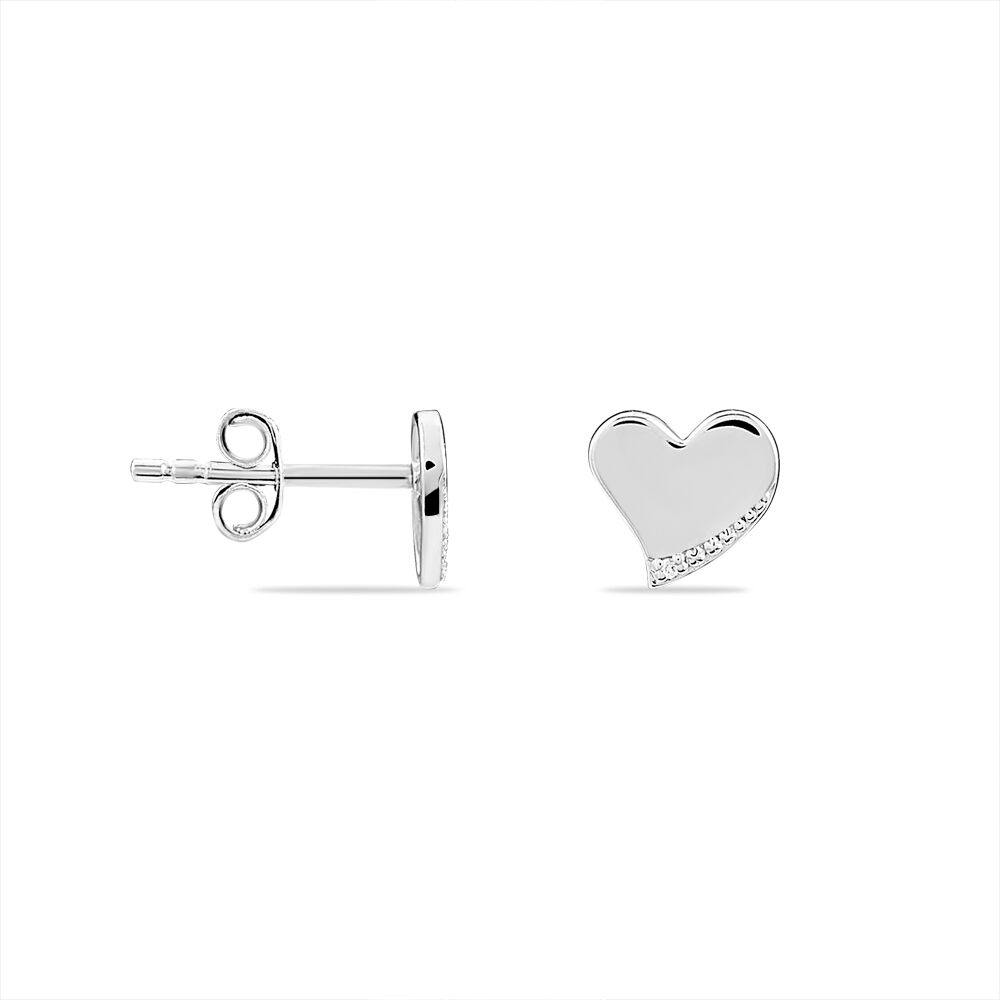 Boucles D'oreilles Puces Louane Or Blanc Diamant - Puces Femme | Marc Orian