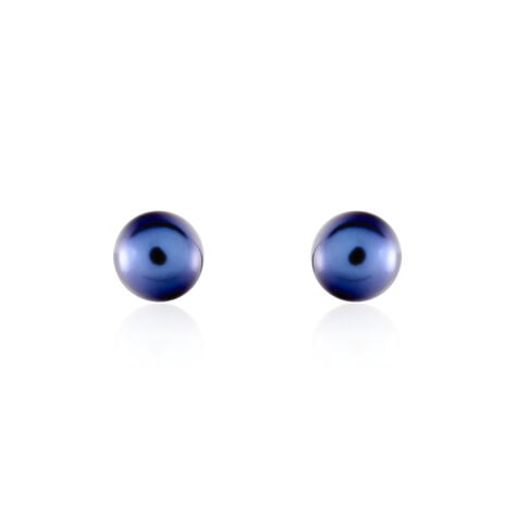 Boucles D'oreilles Puces Micaelle Teintees Or Jaune Perle De Culture - Puces Femme | Marc Orian