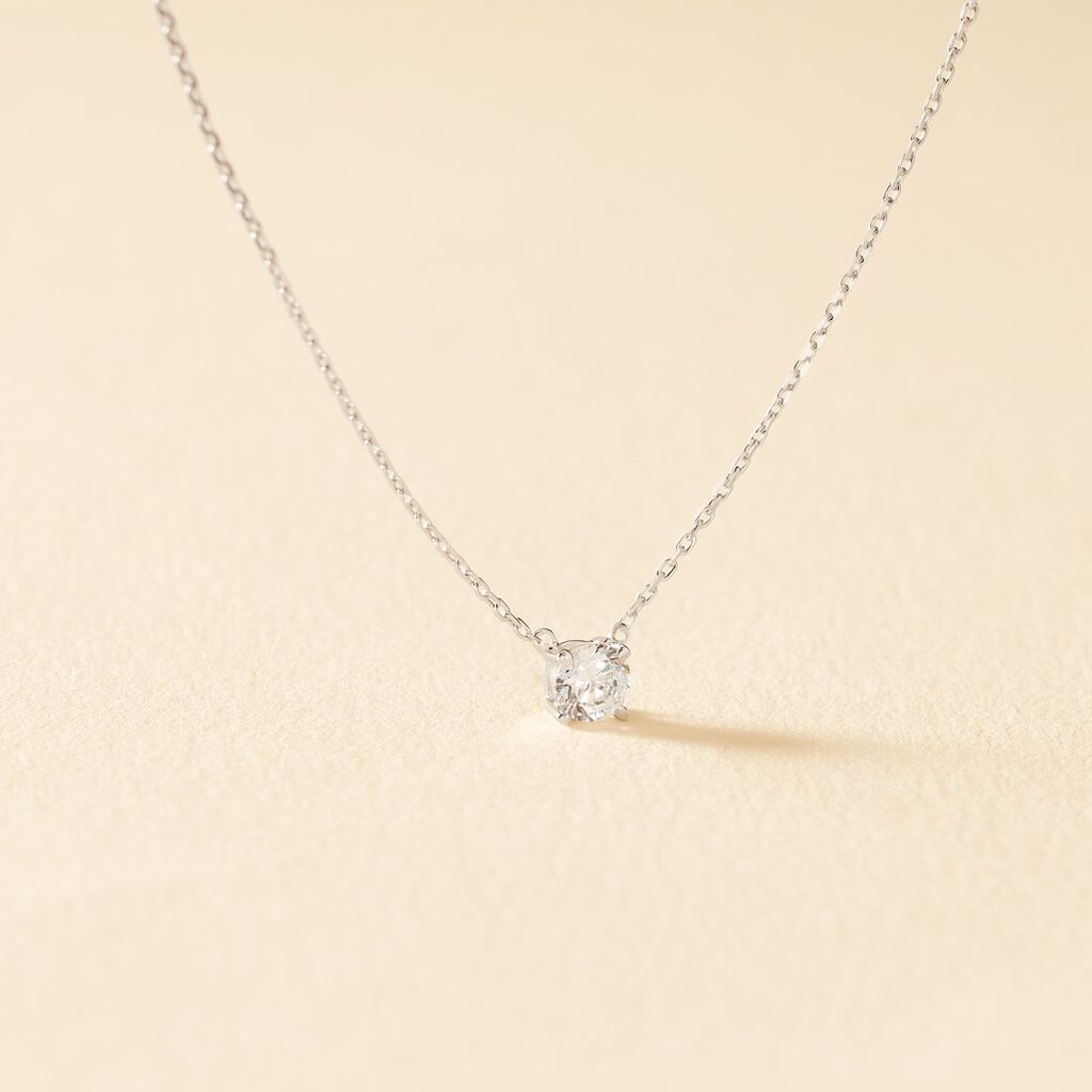Collier Ponama Or Blanc Oxyde De Zirconium - Colliers Femme | Marc Orian