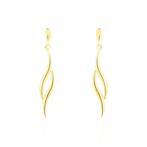 Boucles D'oreilles Pendantes Merone Vagues Or Jaune - Boucles d'oreilles Pendantes Femme | Marc Orian