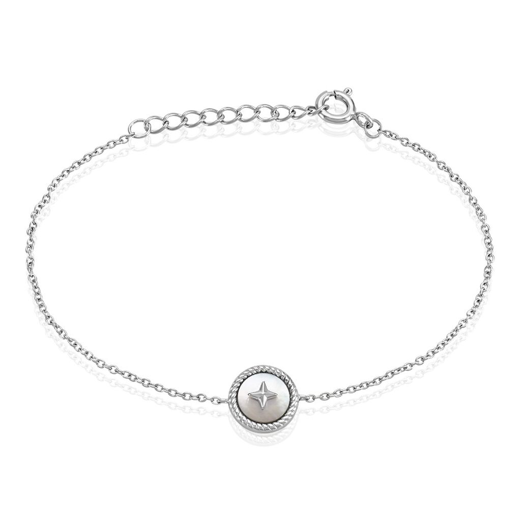 Bracelet Izarra Argent Blanc Nacre - Bracelets chaînes Femme | Marc Orian