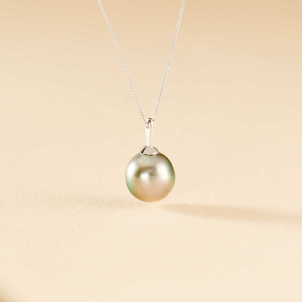Collier Semi-baroque Or Blanc Perle De Culture De Tahiti - Colliers avec pierres Femme | Marc Orian