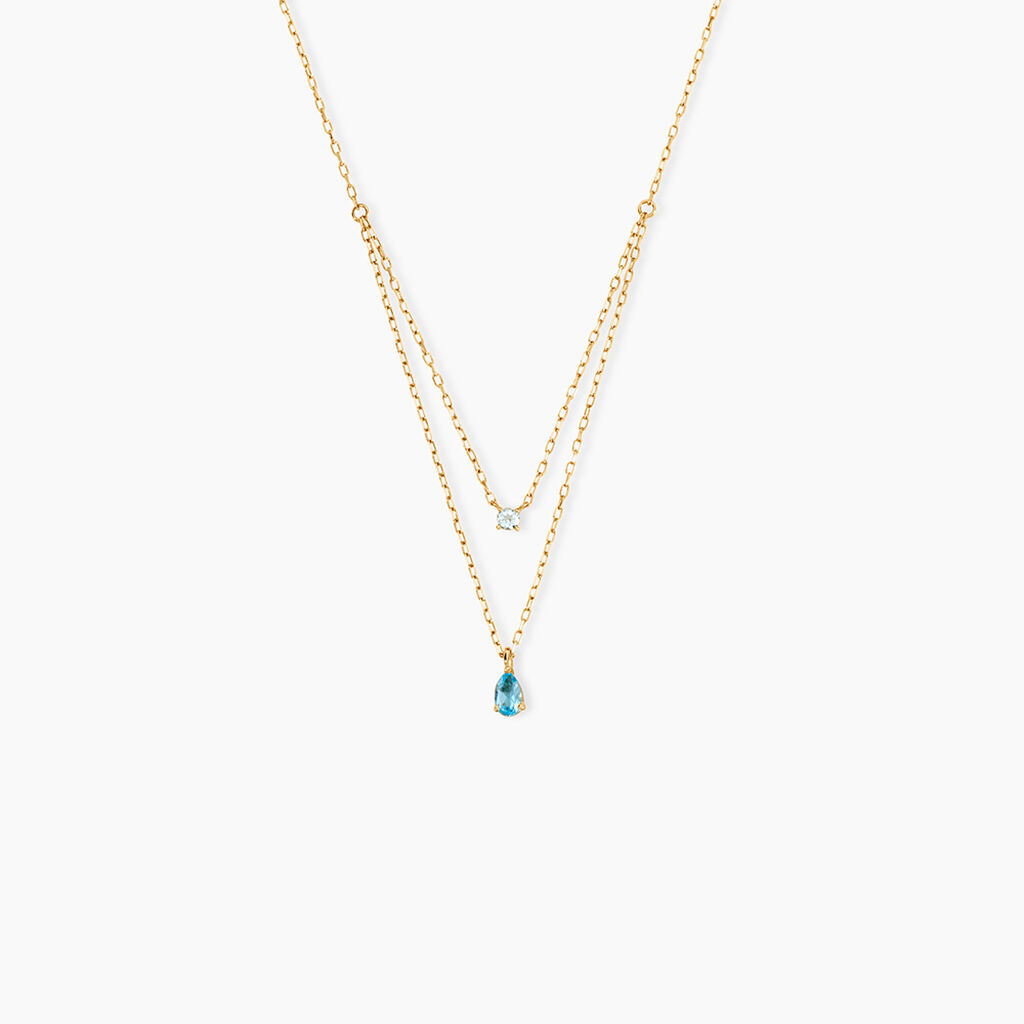 Collier Vanja Or Jaune Topaze - Colliers multirangs Femme | Marc Orian