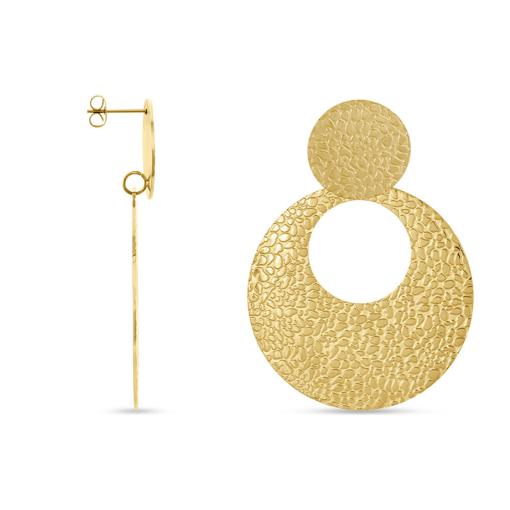 Boucles D'oreilles Pendantes Roslin Acier Doré - Pendantes Femme | Marc Orian