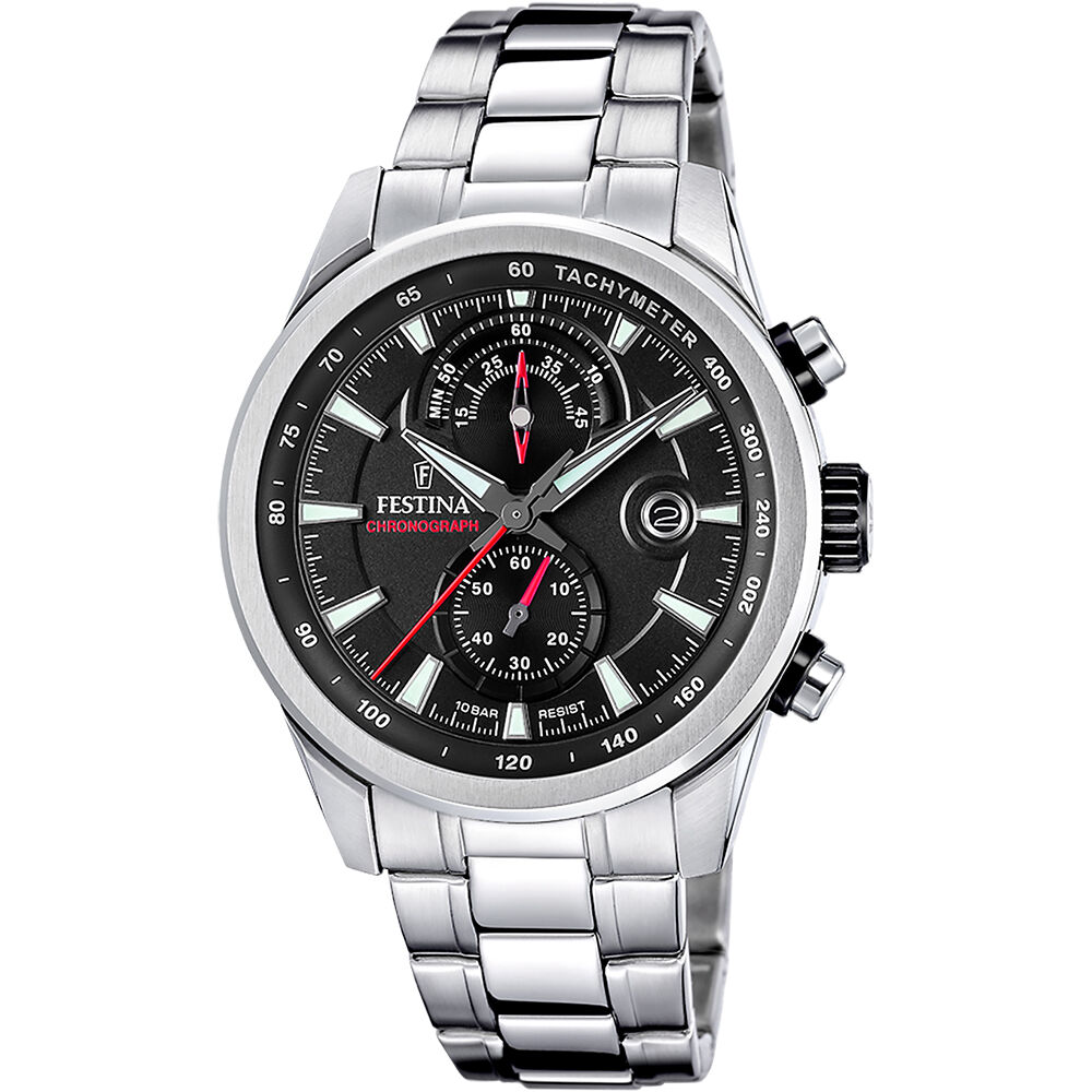 Montre Festina Timeless Chronograph Noir - Fête des pères Homme | Marc Orian