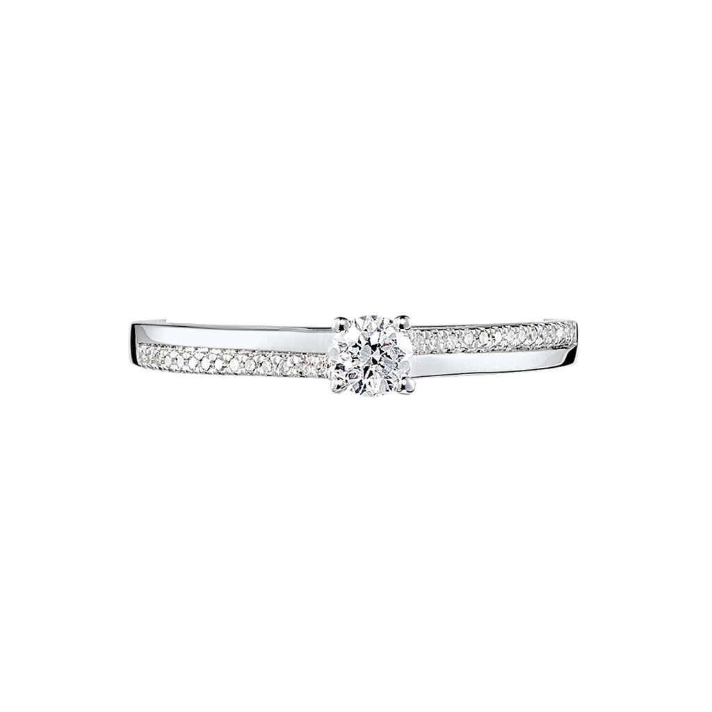 Bague Solitaire Alexandra Or Blanc Diamant - Bagues Solitaire Femme | Marc Orian