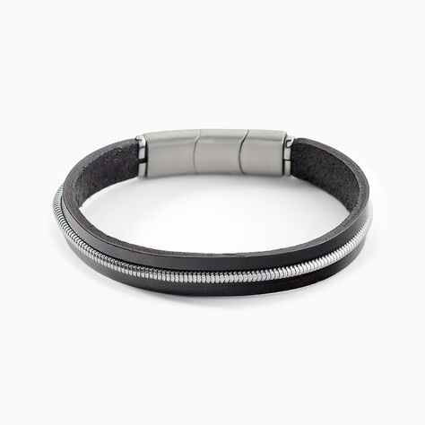 Bracelet Jourdan Rodney Cuir Noir - Bracelets cuir Homme | Marc Orian