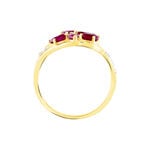 Bague Orchidee Or Bicolore Rubis Diamant - Bagues vintage Femme | Marc Orian