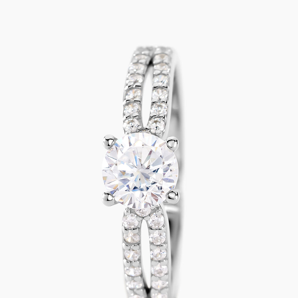 Bague Solitaire Solitea Argent Blanc Oxyde De Zirconium - Solitaires Femme | Marc Orian