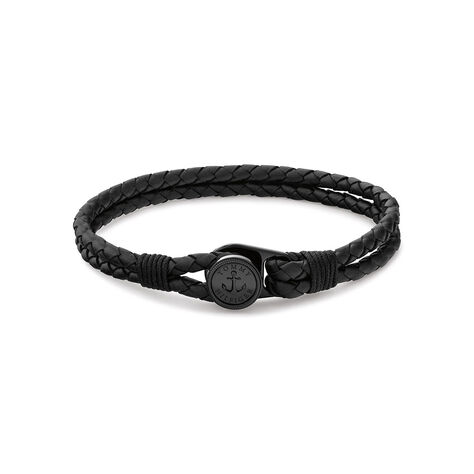 Bracelet Tommy Hilfiger Nautical Cuir De Veau Noir - Bracelets cuir Homme | Marc Orian