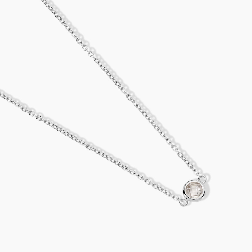 Collier Sylvette Argent Blanc Oxyde De Zirconium - Colliers avec pierres Femme | Marc Orian