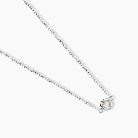 Collier Sylvette Argent Blanc Oxyde De Zirconium - Colliers avec pierres Femme | Marc Orian
