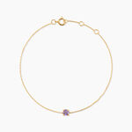 Bracelet Sa&iuml;da Or Jaune Am&eacute;thyste - Bracelets cha&icirc;nes Femme | Marc Orian