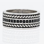 Bague Basile Argent Blanc - Bagues grosses Homme | Marc Orian