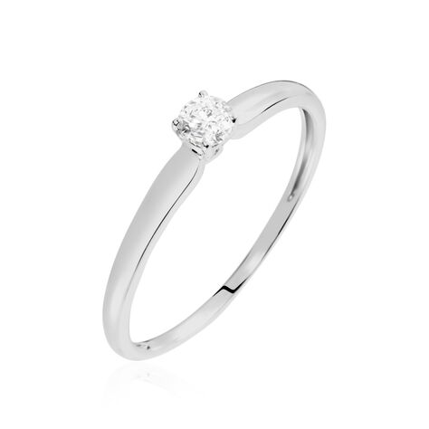Bague Solitaire Flora Or Blanc Diamant - Solitaires Femme | Marc Orian