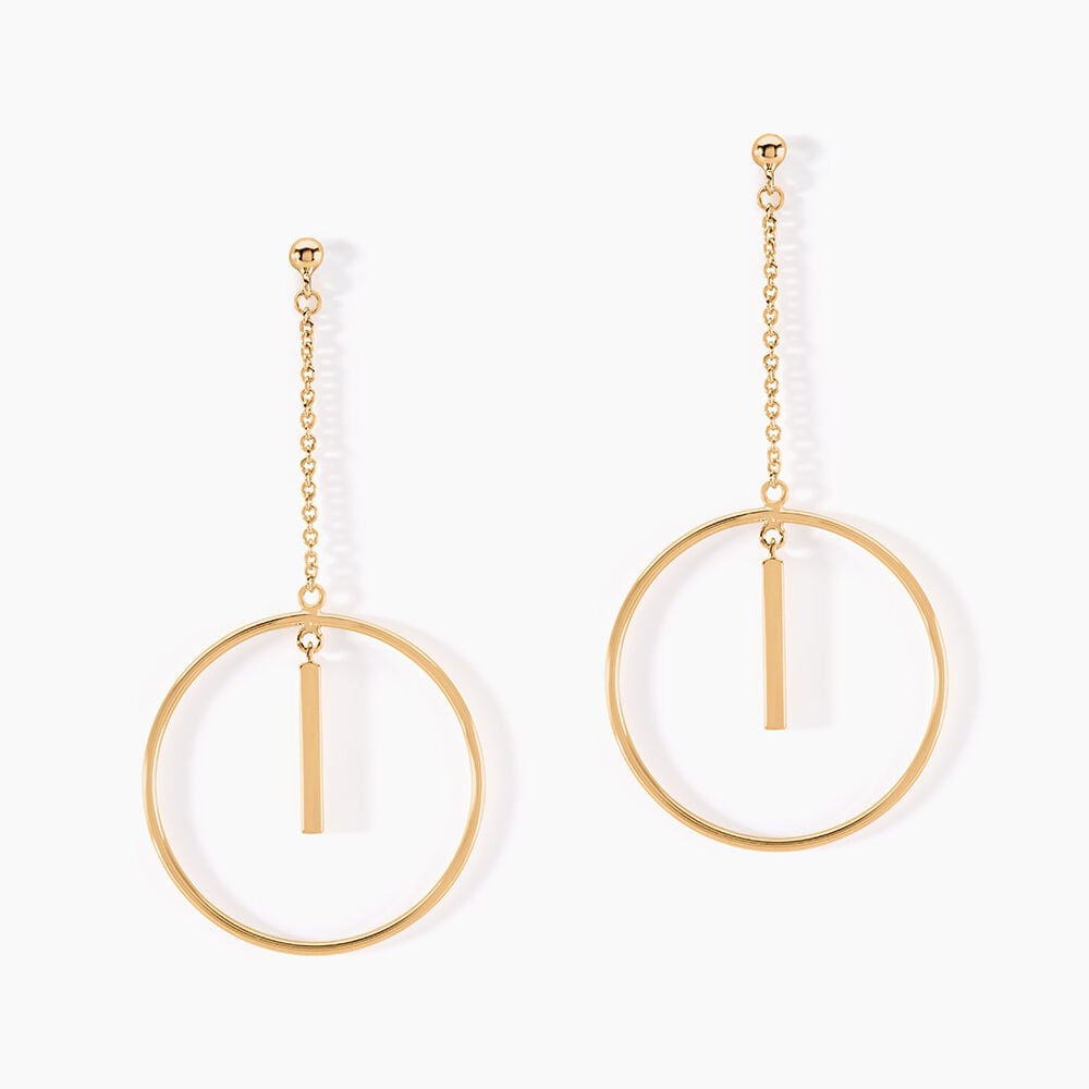 Boucles D'oreilles Pendantes Evana Plaqu&eacute; Or Jaune - Pendantes Femme | Marc Orian