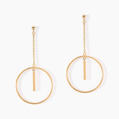 Boucles D'oreilles Pendantes Evana Plaqu&eacute; Or Jaune - Pendantes Femme | Marc Orian