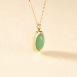 Collier Veina Plaqu&eacute; Or Jaune Aventurine - Colliers avec pierres Femme | Marc Orian