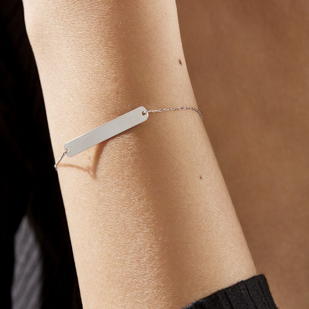 Bracelet Beavis Or Blanc - Gourmettes Femme | Marc Orian